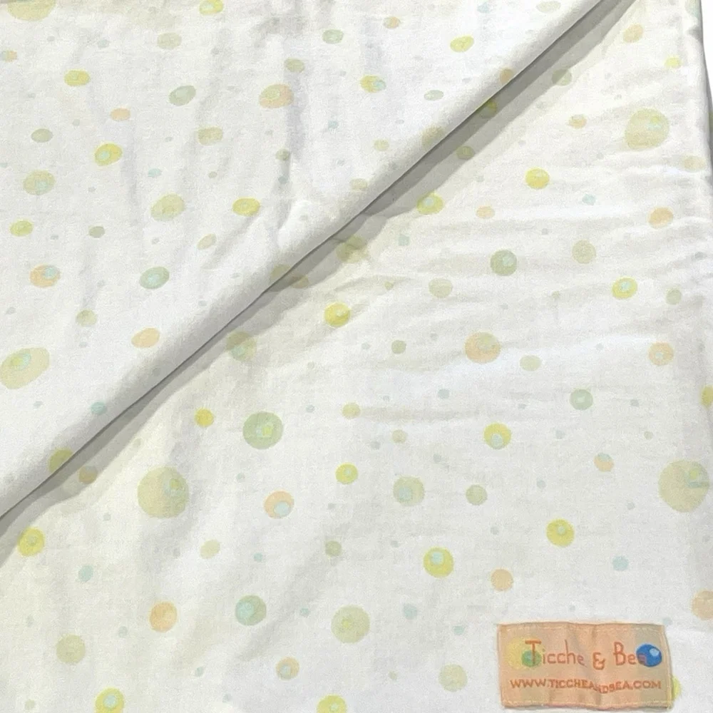Ticche & Bea Unisex Baby Blanket Reversible Green Multi Dot Size 32